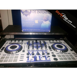 Pioneer DDJ SX Custom Decal DJ Infinite Blue & White