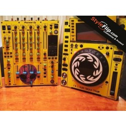 Pioneer DJM 900 Nexus 2 CDJ 2000 Custom StyleFlip Decal Skin Wrap Yellow Design Alien