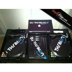 Pioneer DJM 909 Technics SL 1200 MacBook Slipmat Skin DJ THRAWN
