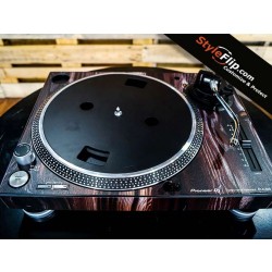 Pioneer PLX-500 Dark Wood Grain Skin 1