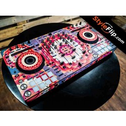 Pioneer DDJ-RX Skin Pink Flower Custom Psychedelic