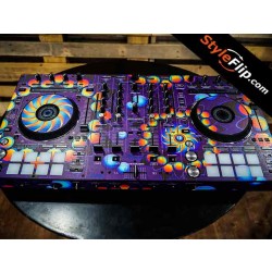 Pioneer DDJ RX Skin Purple Custom Swirl Psychedelic