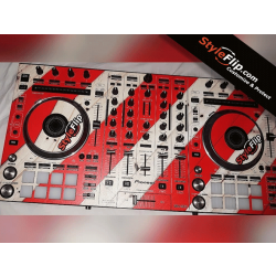 Pioneer DDJ SX2 Custom Skin StyleFlip Decal Red White Candycane
