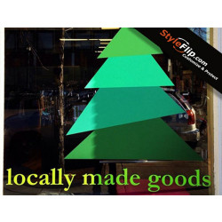 Poster Locally Made Goods Green Pine Tree Custom Vinyl