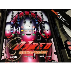 Rane 61 Styleflip Custom Skin DJ Red Headphones White Black