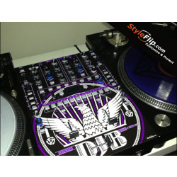 Rane Sixty Two Styleflip Custom Skin DJ B Eagle Emblem White Black Purple