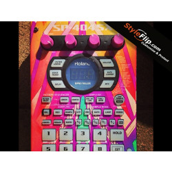 Roland SP 404 SX Styleflip Custom Skin Pink Orange Stripes