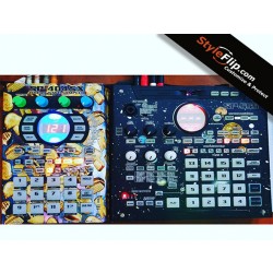 Roland SP-555 Custom Skin Abstract Design StyleFlip DJ Decal