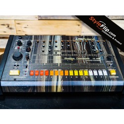 Roland TR-808 Custom Dark Wood Skin Decal