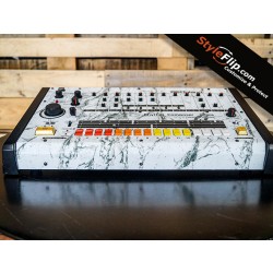 Roland TR-808 Custom White Marble Styleflip Skin - Front