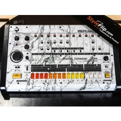 Roland TR-808 Custom White Marble Styleflip Skin - Top