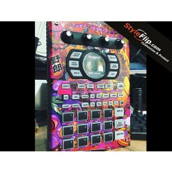 Roland SP 404 A Custom Skin Psychedelic Vibrant Design