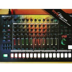 Roland TR 8S Custom StyleFlip Skin Rainbow Design