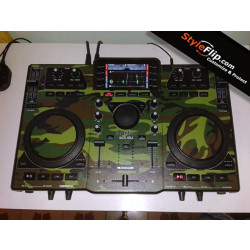 Stanton SCS-4DJ Styleflip Custom Skin Decal Green Camo