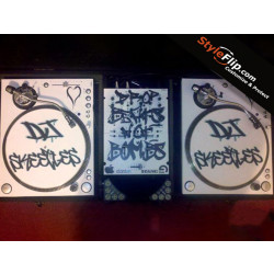Stanton STR8 150 Rane TTM 57 SL Custom DJ Skeetles Hearts Bombs Skin