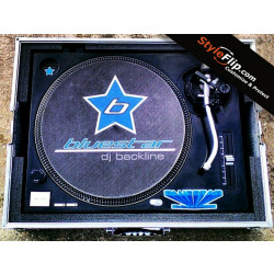 Styleflip Custom Black Slipmat Blue Star DJ Backline