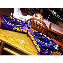 Technics 1200 & Slipmat Custom Skin Decal PurpleLight