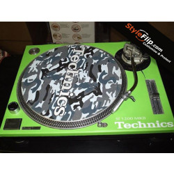 Technics SL 1000 MK2 M3D MK5 M5G Camo Lime Green Custom Skin