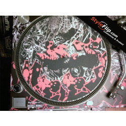 Technics SL 1200 M3D MK2 MK5 Skin Graffiti Doodles Red Black