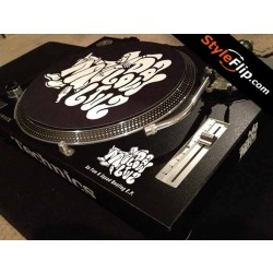Technics SL-1210 MK2 Custom Black Skin And Slipmat