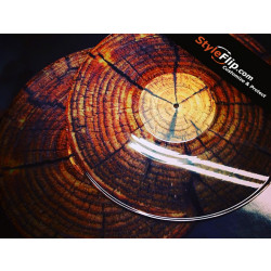 Tree Trunk Wood Serato Record Custom Label Styleflip