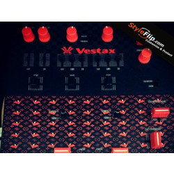 Vestax PMC 05 Styleflip Custom Decal Red Black Pattern