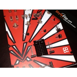 Vestax PMC-07 Styleflip Custom Skin Decal Red White