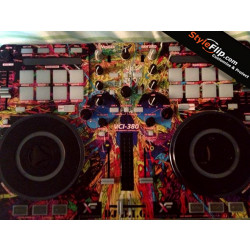 Vestax VCI-380 Styleflip Custom Skin Decal Colorful Skull