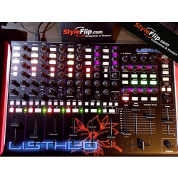 Vestax VCM-600 Styleflip Custom Black Skin Decal Flower