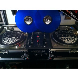 Vinyl Records Mask City Blue Slipmats Custom Styleflip